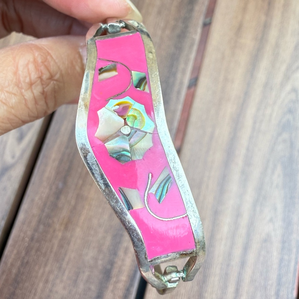 Vintage Taxco Mexico Hook bracelet silver